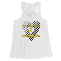Image 3 of House Worldwide Flowy Racerback Tank in White