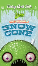 Abominable Snow Cone LIME Flavored by Jason Limon x Martian Toys