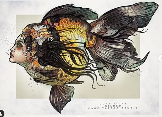 Image of Geisha Fish black and gold