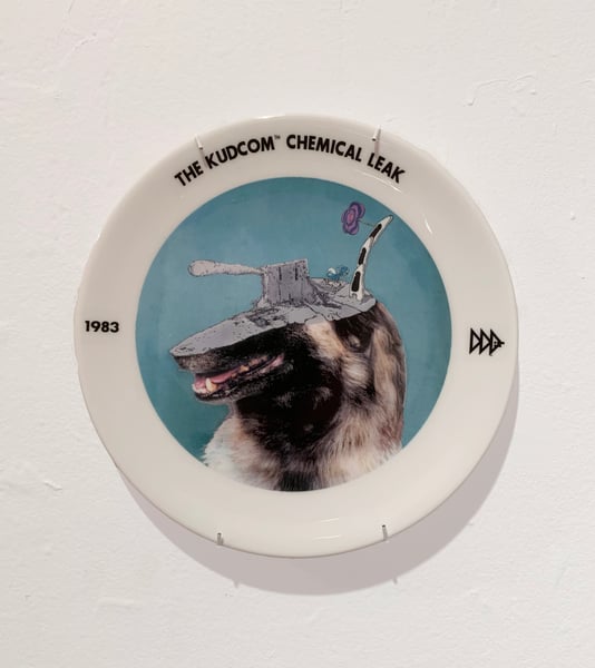 Image of The Kudcom Chemical Leak 1983 Commemorative Plate 