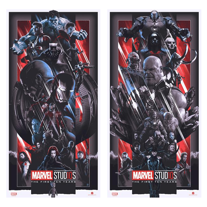 Image of Marvel Studios THE FIRST TEN YEARS VARIANT Set