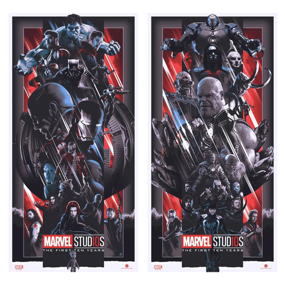 Image of Marvel Studios THE FIRST TEN YEARS VARIANT Set