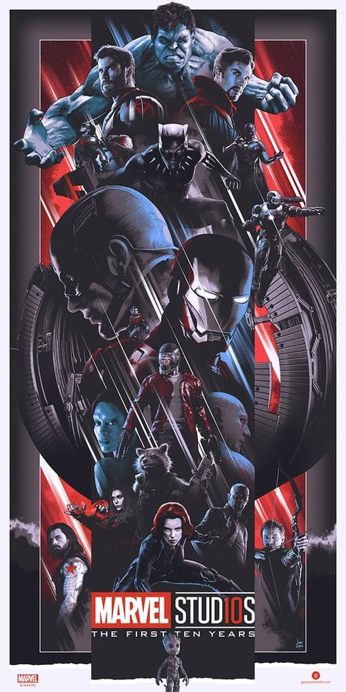 Image of MARVEL STUDIOS THE FIRST TEN YEARS HEROES POSTER VARIANT AP