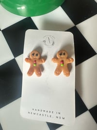 Image 1 of PERFECTLY IMPERFECT GINGERBREAD MAN STUDS | POLYMER CLAY EARRINGS