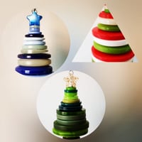 Handmade button christmas trees