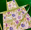 Full Apron, Waverly Lilac and Green Flower