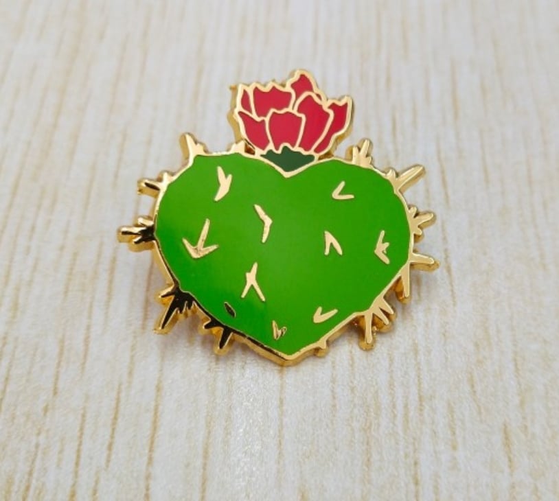 Image of Nopal Sagrado enamel pin