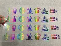 Boba tea sheet-foiled 
