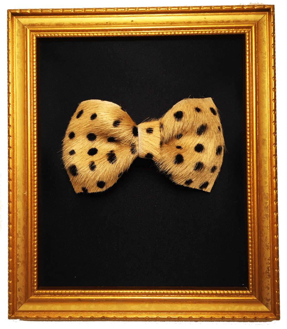 Image of Cheetah Brown Leather Bow