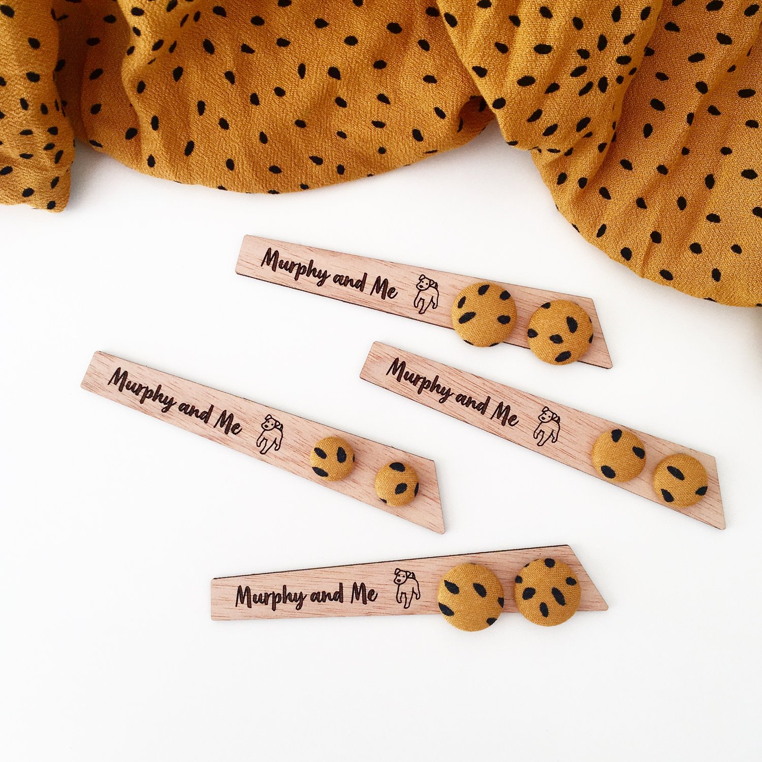 Image of Mustard Fleck Studs