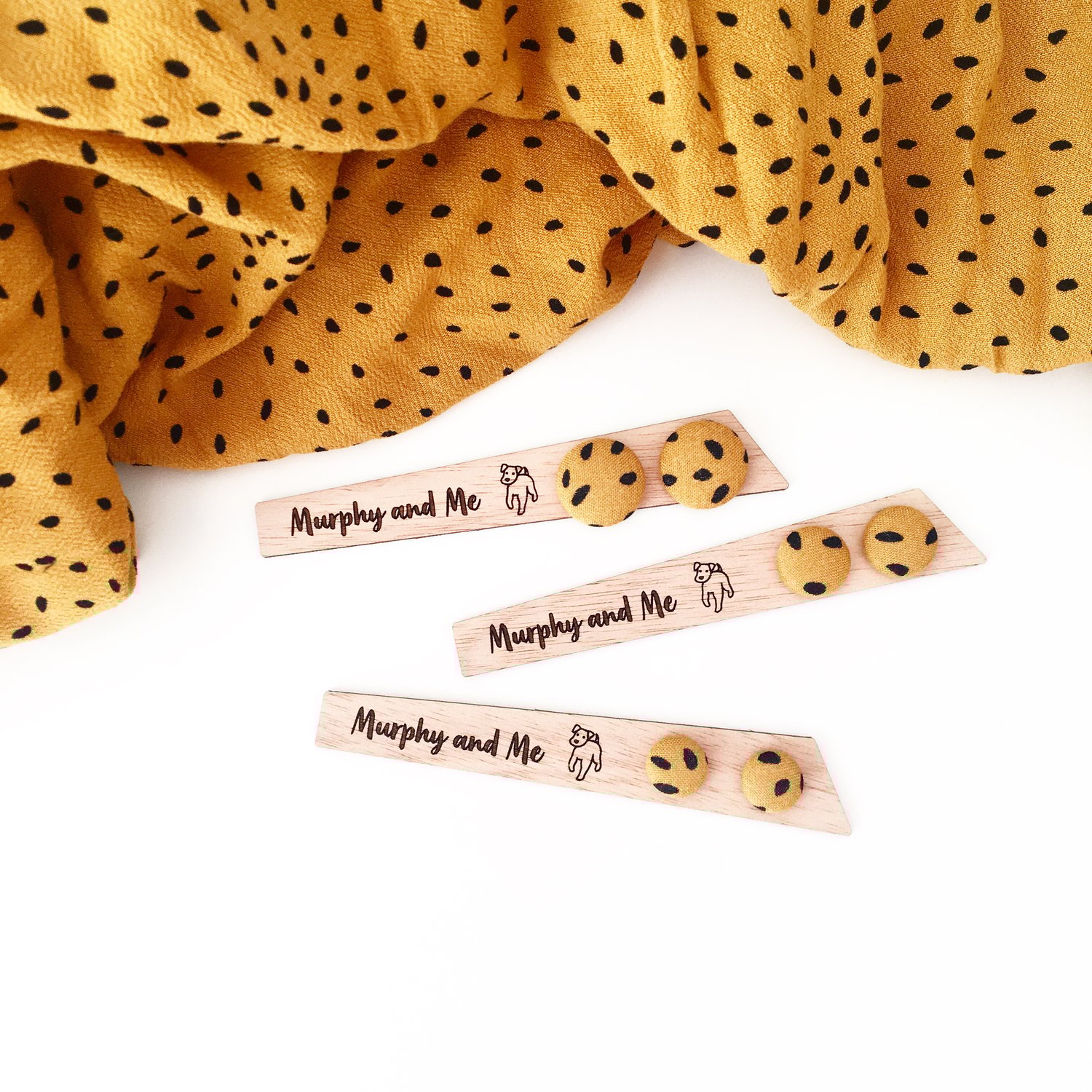 Image of Mustard Fleck Studs