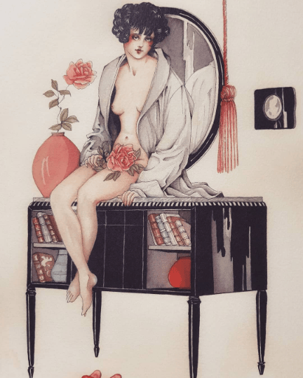 Image of  Lady On The Sideboard Print - 5th Edition