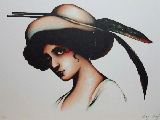 Image of Lady With Feather Hat Print - 2nd Edition