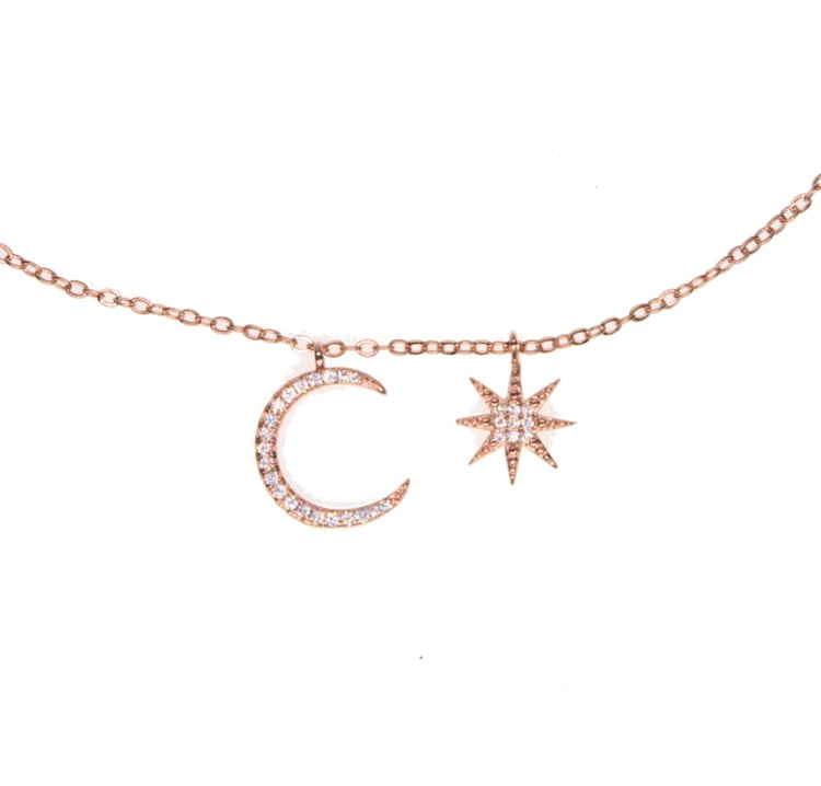 Image of Sienna Star & Moon necklace