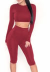 2-piece long sleeve spandex set