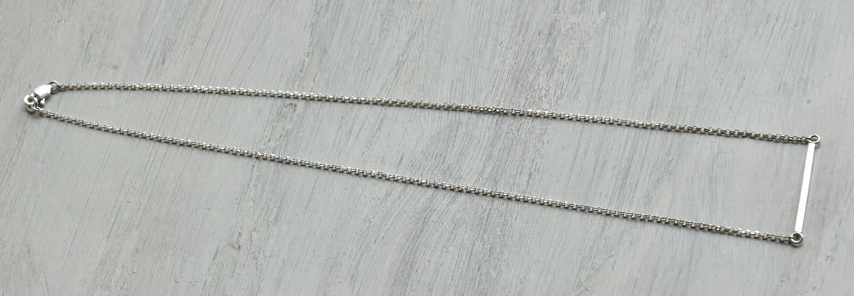 Image of Sample Sale - .925 Bar Necklace