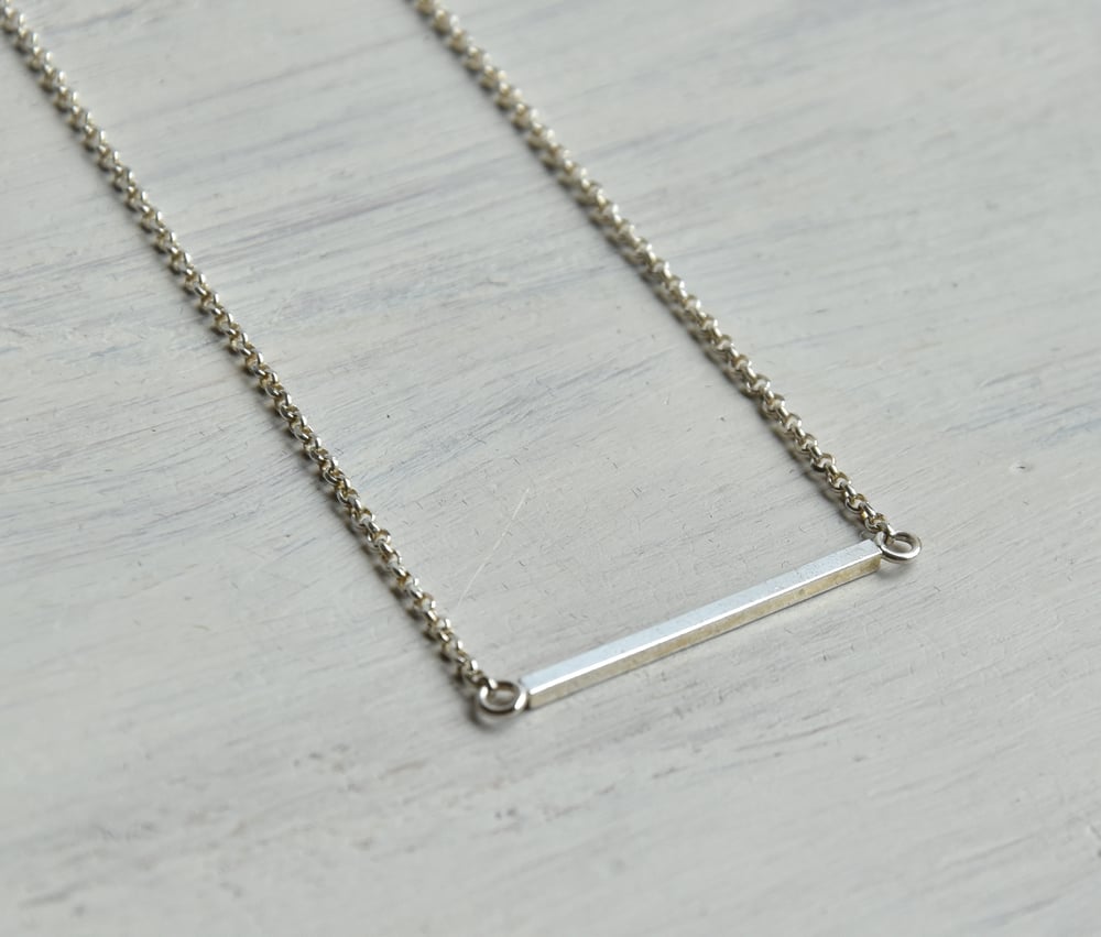 Image of Sample Sale - .925 Bar Necklace