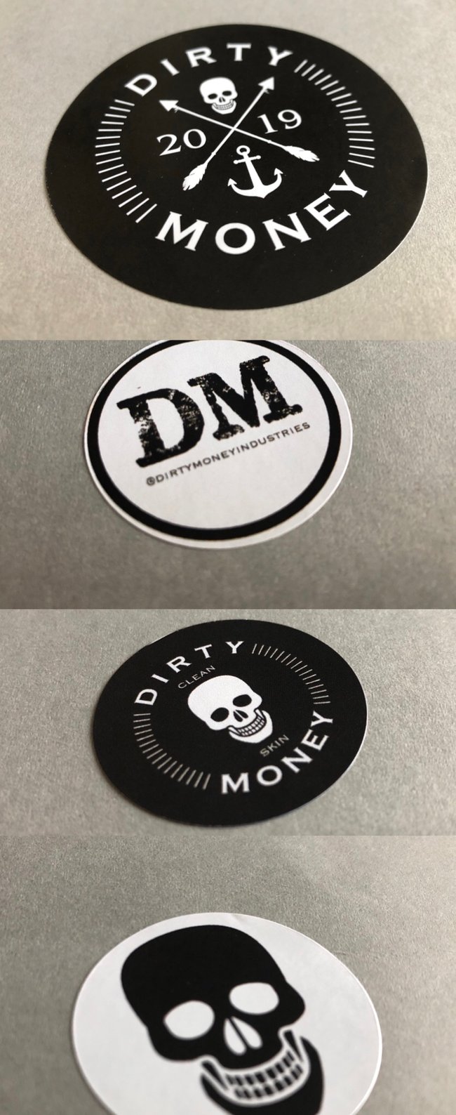 dirty money sticker