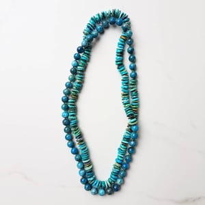 Apatite & Turquoise Helix Necklace