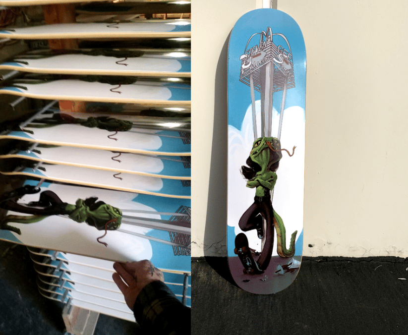 Image of Steven Palacios "Hometown" skate deck