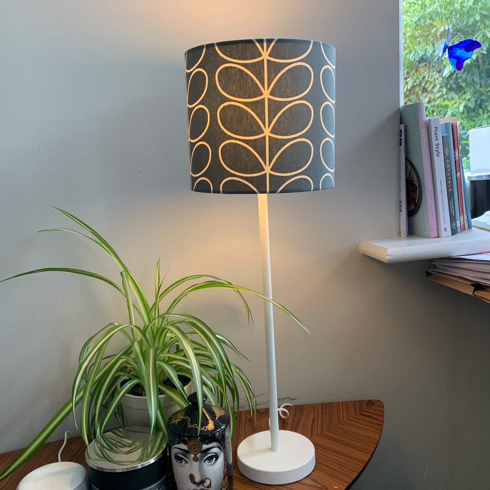 orla kiely grey lampshade