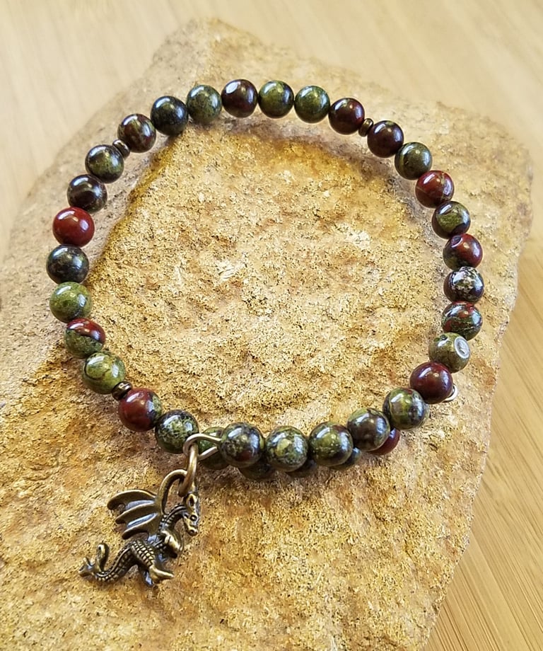 Dragon Blood Jasper Bracelet The Crafty Turtle