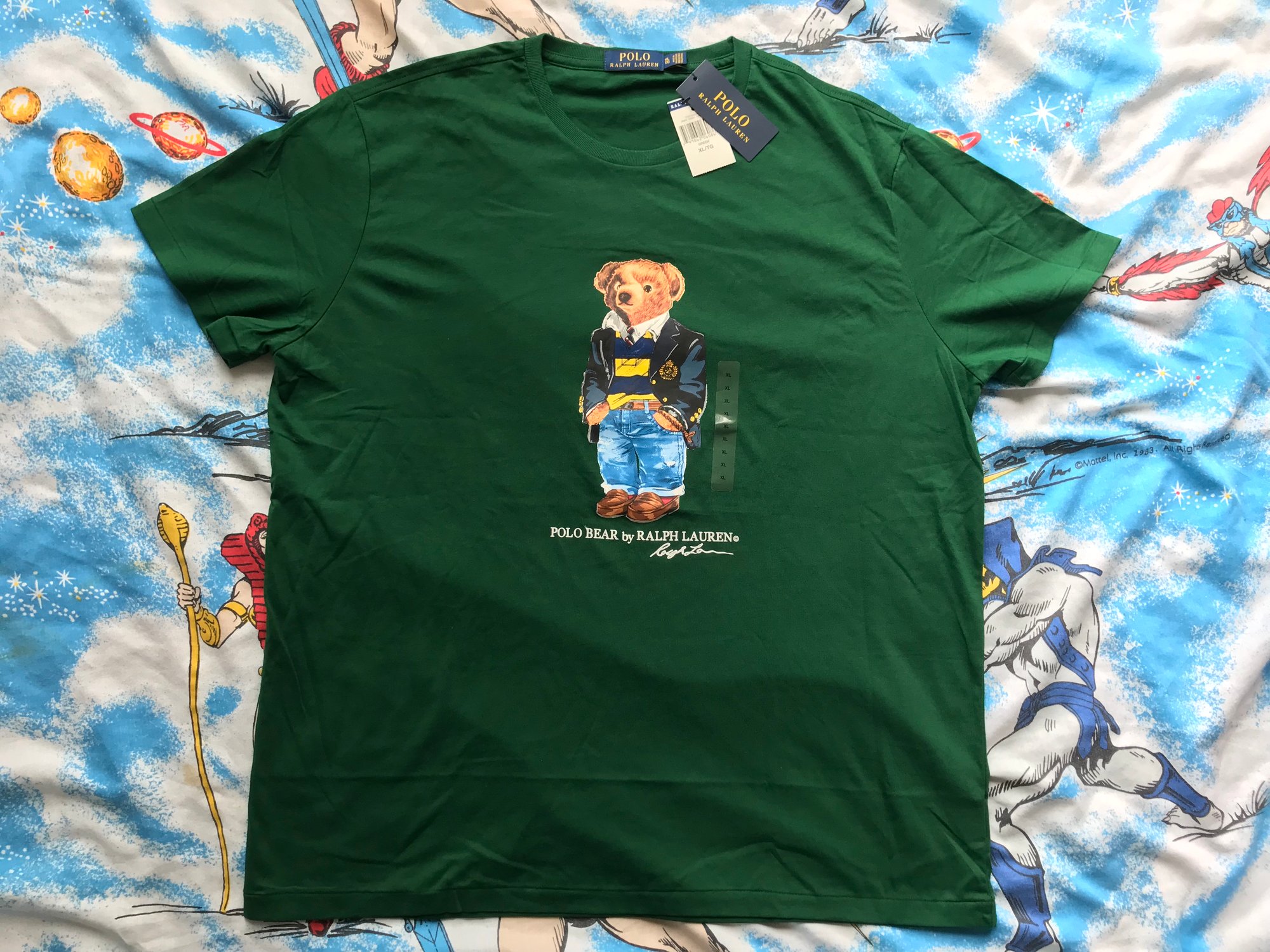 Green polo bear shirt hot sale