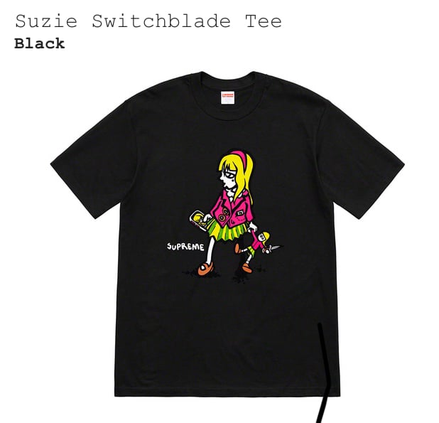 supreme suzie switchblade tee