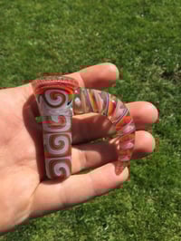 fully worked 18mm 4 hole w/opal