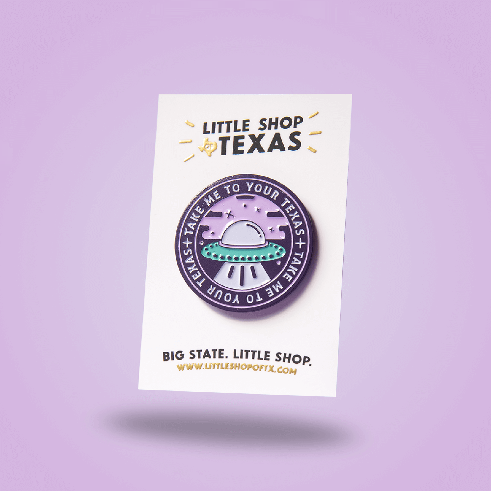 Image of Texas UFO enamel pin