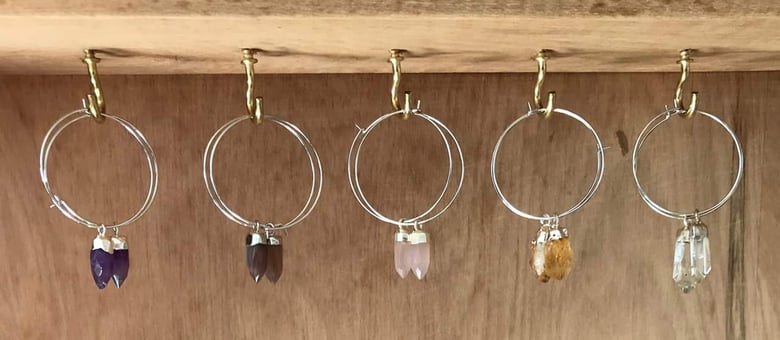 Image of Hoopy Gem Earrings