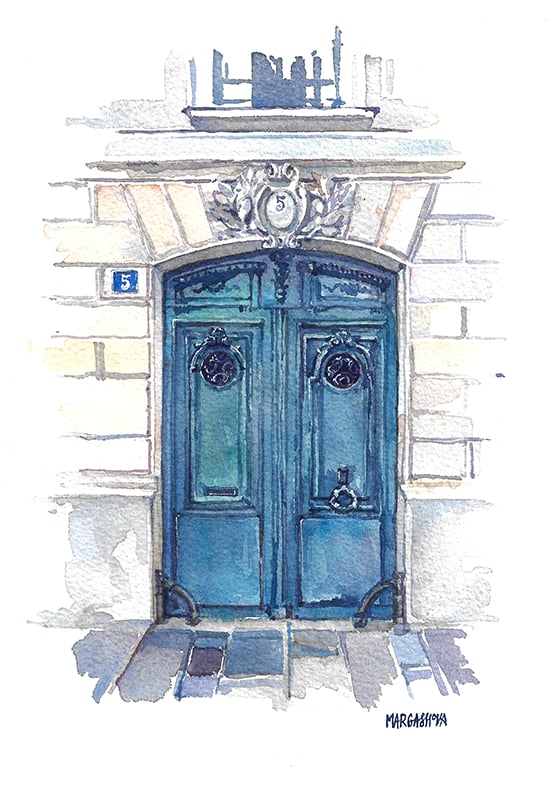 Image of #5 - Paris, France | Original Watercolor | Acuarela Original