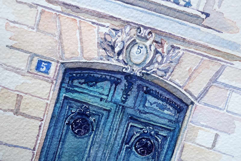 Image of #5 - Paris, France | Original Watercolor | Acuarela Original