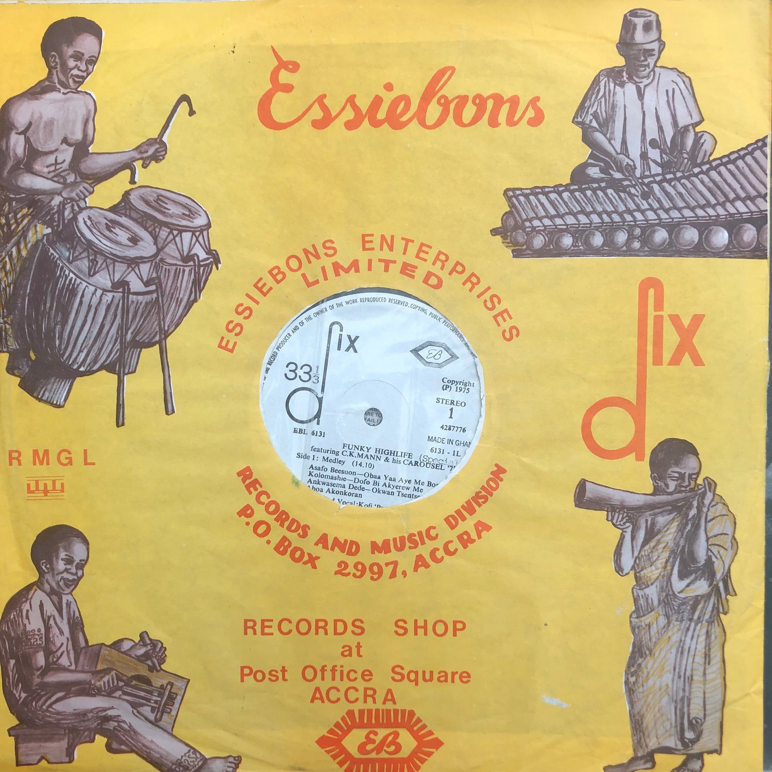 Image of C.K. Mann & His Carousel 7 ‎– Funky Highlife