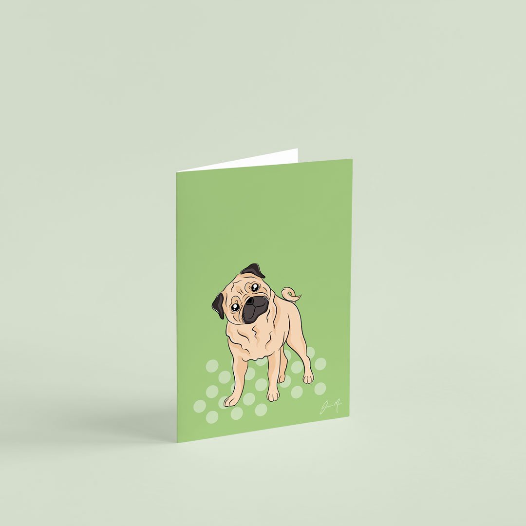 Image of Pug Greeting Card