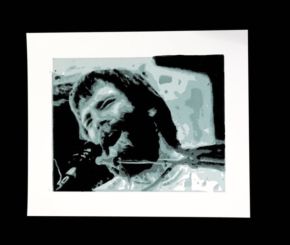 Brent Mydland "Far From Me" Linocut Portrait