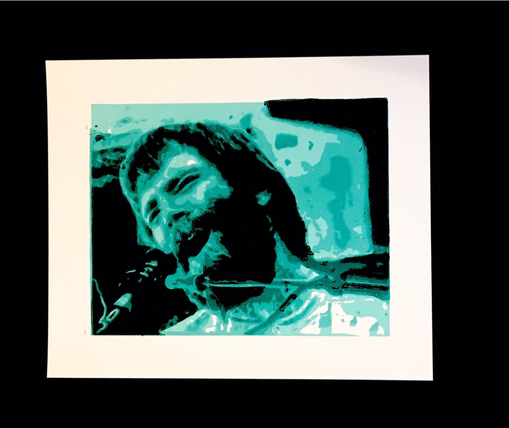 Brent Mydland "Far From Me" Linocut Portrait