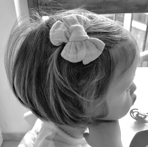 Image of Barrette double gaze gris foncé pois doré