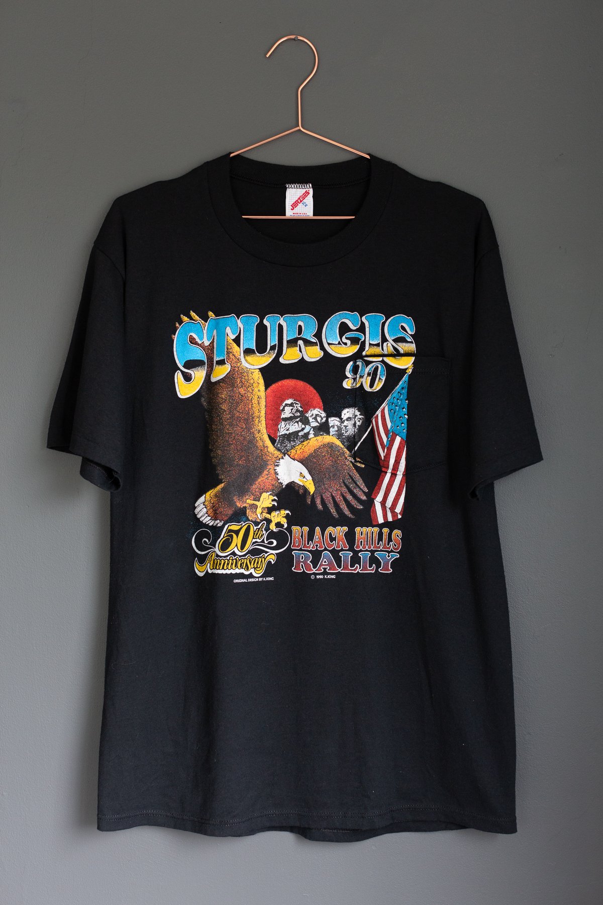 Image of Early 90's Sturgis '50th Anniversary' Black Hills Rally Shirt