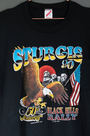 Image of Early 90's Sturgis '50th Anniversary' Black Hills Rally Shirt