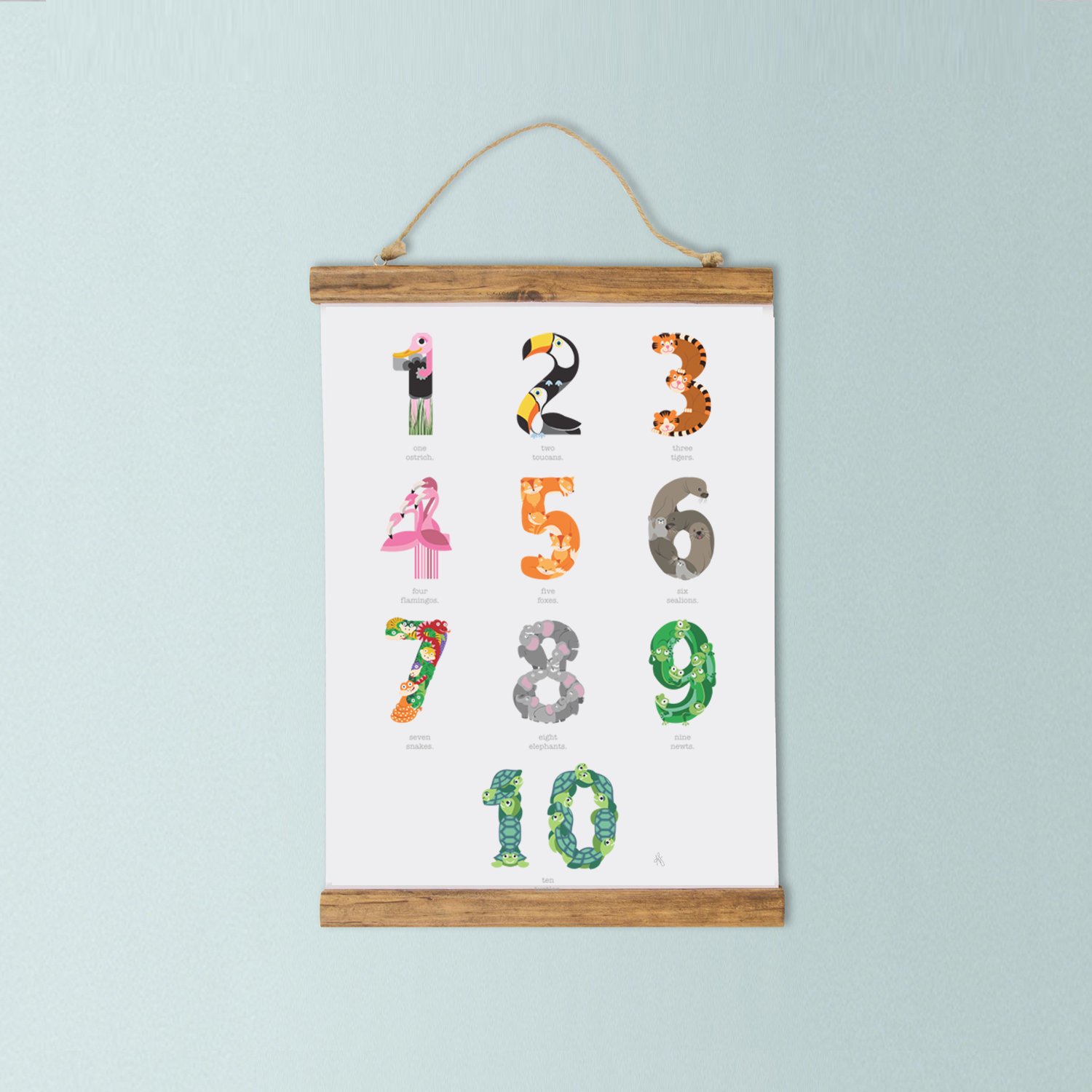 Animal Numbers Print | Little Prints Charming