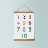 Image 3 of Animal Numbers Print