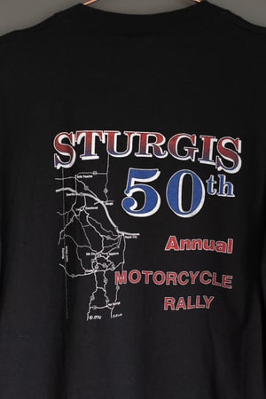 Image of Early 90's Sturgis '50th Anniversary' Black Hills Rally Shirt