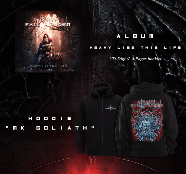 Image of [BUNDLE] "MK G.O.L.I.A.T.H." Zipper + "Heavy Lies This Life" CD 