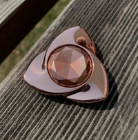 Image 4 of Copper/SS/Ti /zirc/Ultem  Rose XL polished hand spinner 