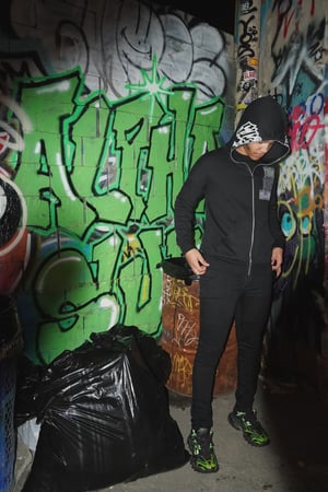 Image of “DEMOND FACE” FULL ZIP HOODIE(GREEN)
