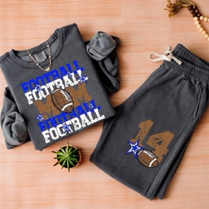 Image of Football Mom Sweat Sets (chose your school colors and # )