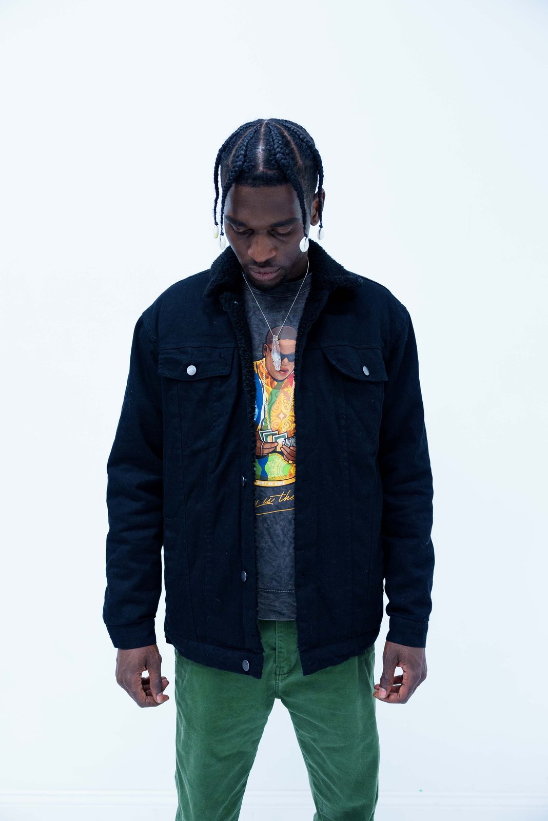 Kapital 11.5 oz Denim RAINBOWY Lining Railroad JKT - Black
