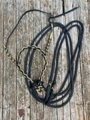 Image 2 of Black/Gold Loping Hack/Rope Bosal Set