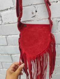 Image 5 of Fringe bum bag RED 